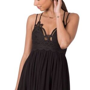 Black Lace-Trim Top for Women